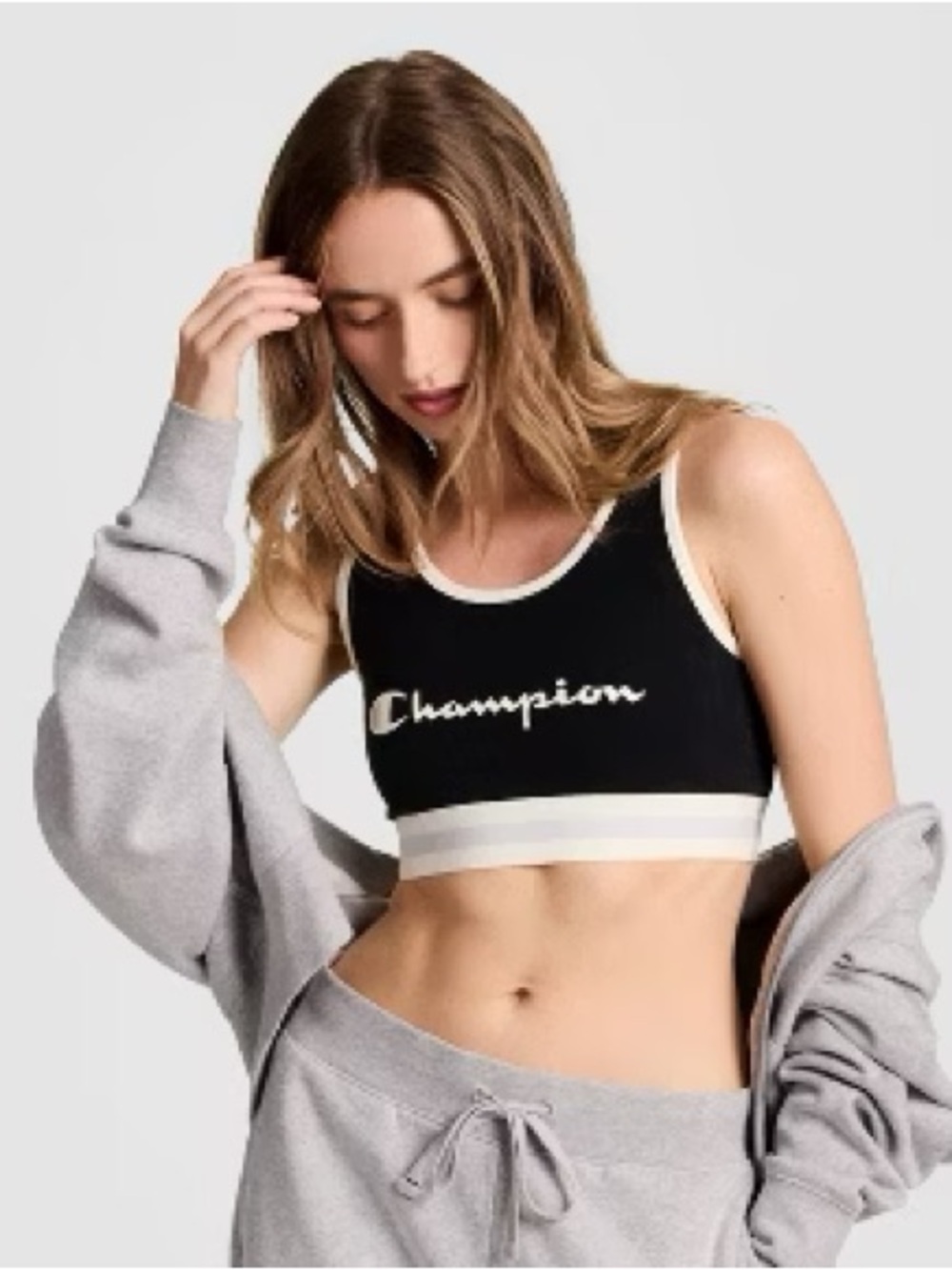 Champion crop top fitted workout sports bra active wear
